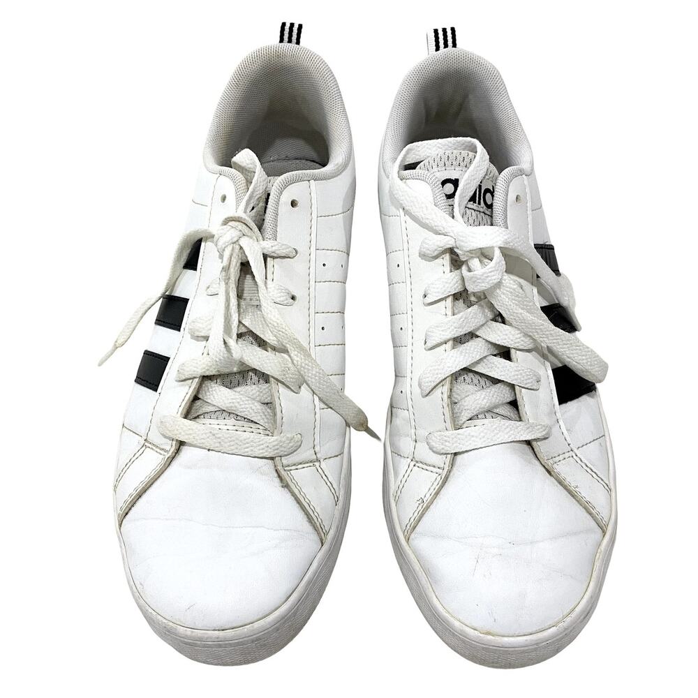 Adidas Woman's Size 8 White & Black Low Top Lace up Sneaker Athletic Shoes
